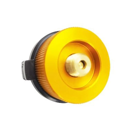 Leapiture Camp Stove Tank Converter Output Camp Refill Adapter Outdoor Aluminium Alloy Camping Grill Accessories Orange for Outdoor Backpack Hiking