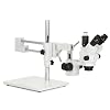 AmScope - 3.5X-45X Simul-Focal Stereo Lockable Zoom Microscope on Dual Arm Boom Stand - SM-4NTPX