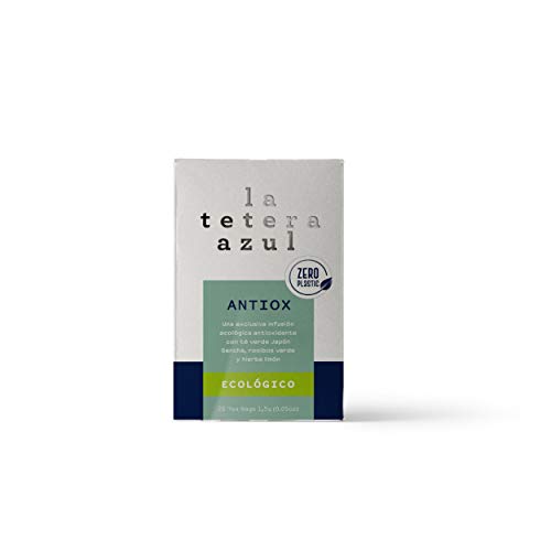 LA TETERA AZUL Organic Antiox. Té verde, rooibos verde y hierba limón. Essential Collection. 20 Bolsitas De 1,5 Gramos…