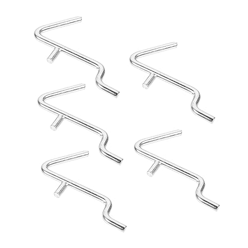 Cabilock Stainless Steel Pegboard Hooks 5pcs v Shape Wall Hooks Practical Garage Storage and Display
