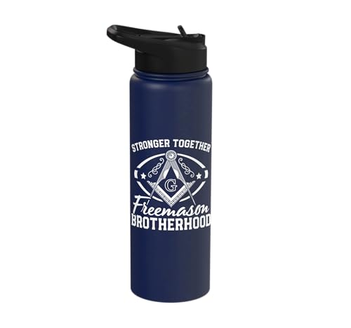 Stronger Together Masonry Masonic Freemason Freemasonry Stainless Steel Insulated Water Bottle