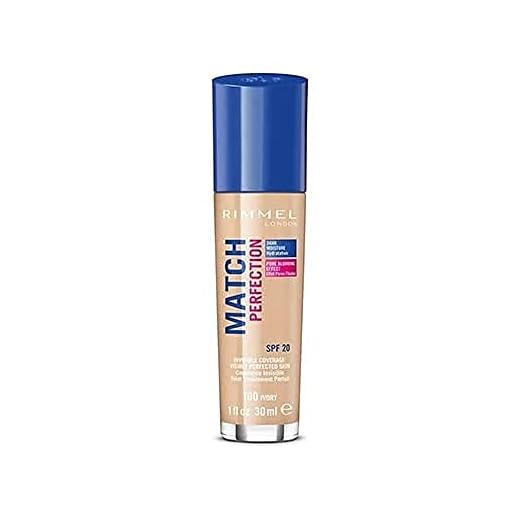 Rimmel London Match Perfection Foundation Base de Maquillaje Tono 100 Ivory - 30 ml