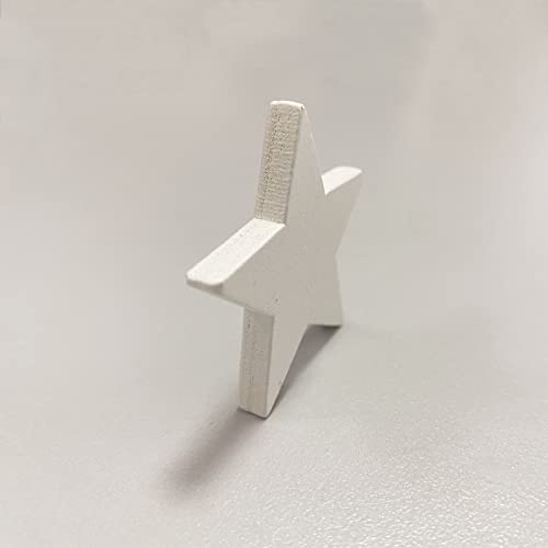 White Wooden Stars For American Flag, 102 Pcs Wood Star Cutouts 1-1/2 Inch By 3/16 Inch For Crafts, July 4Th Independence Day, Christmas (White Wooden Stars) #TOP5