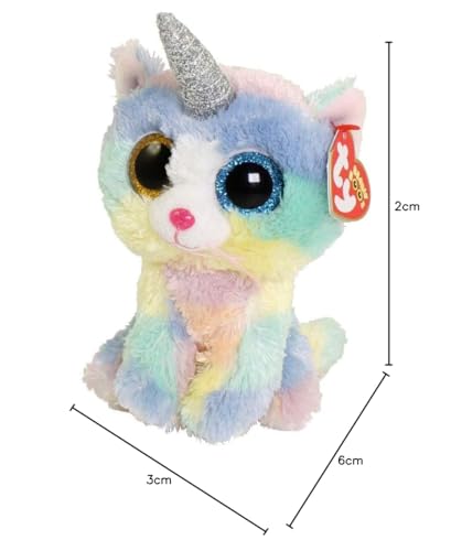 Ty Beanie Boos 6" Heather Uni-Kitty, Perfect Plush!