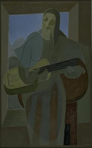 Toile le guitariste de Juan Gris : habillez un mur vide avec cette deco d'art murale