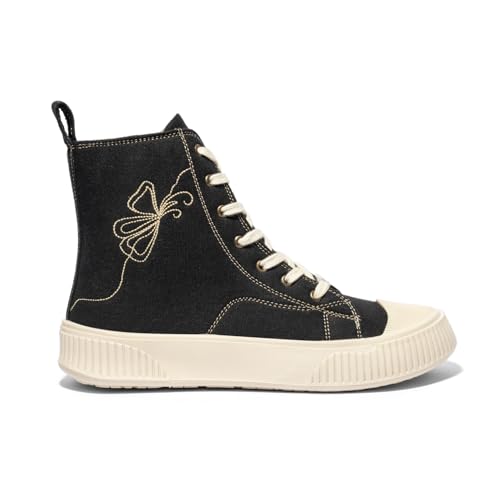 Image of YOHO Canvas CZ Sneakers for Women | Lightweight Casual Shoes | Everyday Comfort, Breathable Fit, Durable Grip Sole, Versatile Slip-On or Lace-Up Style, Trendy