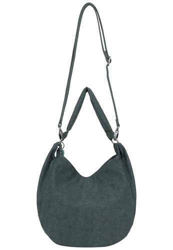 Sac bandoulière similicuir aspect suède Fritzi Sue01 Jacky avec son pendentif cordon stylé