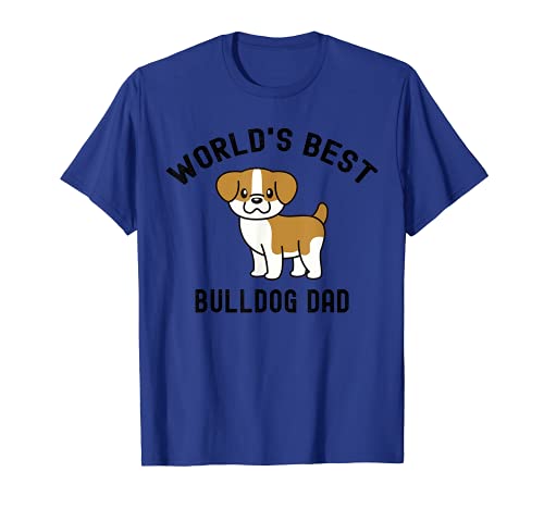 World's Best Bulldog Inglese Dad Cane Maglietta
