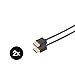 Produktbild S/CONN maximum connectivity Set 2 x Slim-HDMI Kabel extra dünn schwarz 1,5m