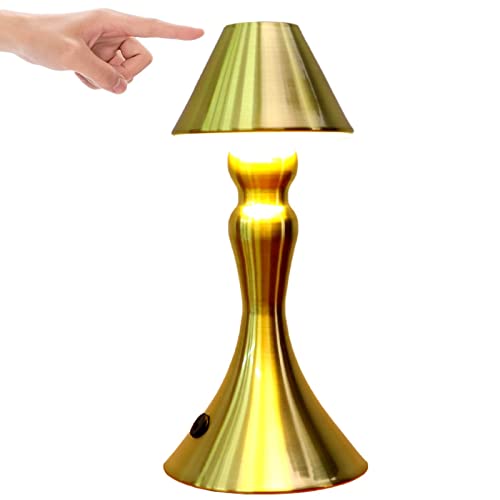 Lampe tactile dorée en métal avec éclairage LED variable