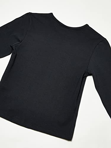 Blusa Manga Longa em Cotton Juvenil Gloss, Preto, 08