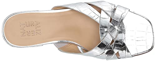 Naturalizer Women's Ashford Slide Sandal, Silver, 8.5 Wide #TOP4