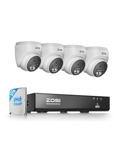 ZOSI C220 4K 8MP 8CH POE NVR Security Camera System