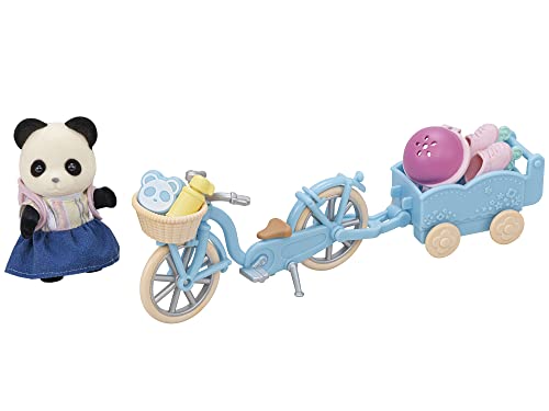 Calico Critters Pookie Panda Girl's Cycle & Skate Set, Dollhouse Playset with Figure and Accessories