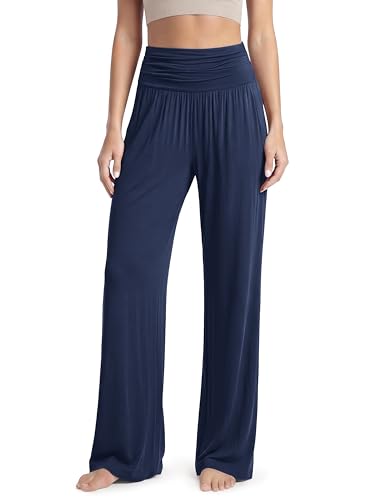 Image of ODODOS Women's Wide Leg Palazzo Lounge Pants with Pockets Light Weight Loose Comfy Casual Pajama Pants-26 /28 /30 inch /32 inch Inseam