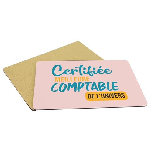 Sets de table en liège rose 39,5x28,5 cm pour bureau et repas - 5