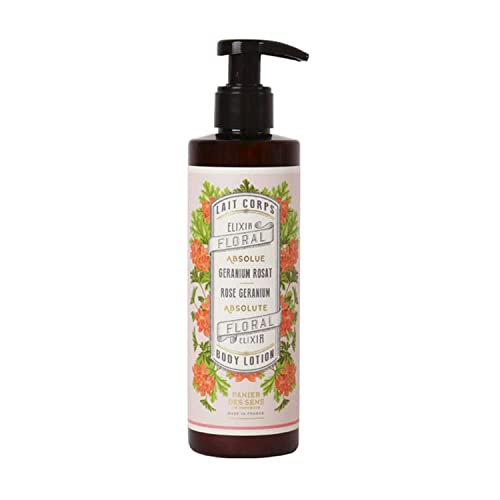 Panier des Sens, Body Lotion, Rose Geranium Body Moisturiser for Dry Skin, With Shea Butter, Body Care Made in France