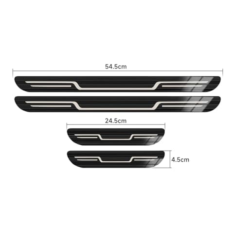 Protecteurs de seuil acier inoxydable Fiat Abarth 595 500e 600e bleu