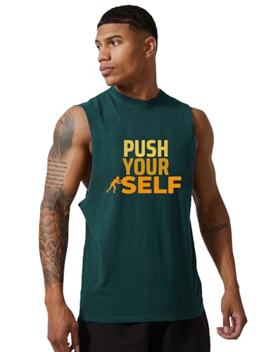 Image of CHKOKKO Men Gym Tank Regular Fit Tops Sports Sleeveless Vest
