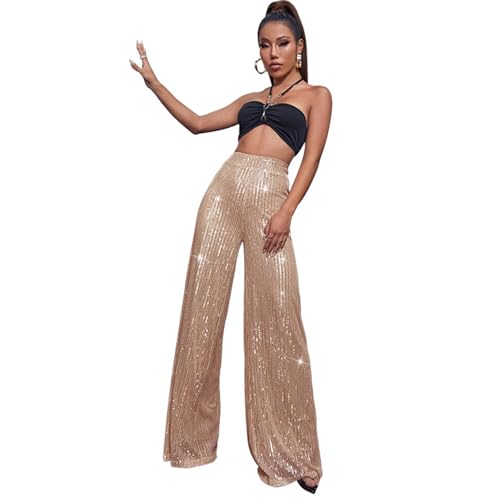 Pantalon évasé à paillettes pour briller en soirée dansante et festival