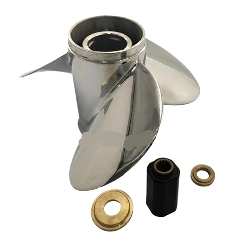Image of Ship Propeller 16x21 for Outboard Engines 90HP 135HP 175HP 225HP Stainless Steel 15 Tooth Spline RH48-8M0040402