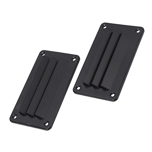 RV Air Vent Louver, 2pcs RV Air Vent Louver Professional Bathroom Office Ventilation Outlet Grille Louver for Boat Yacht Home (Black)