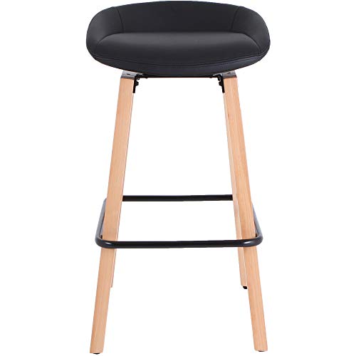 Lorell 68563 Butaco Moderno Bajo en Negro de Madera miniatura 3