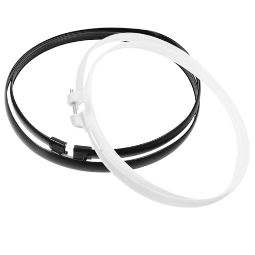 KAILIKETIY Aros Compatibles Negro Plástico para Eléctrico Fijos Ventilador de 2 Piezas y Reutilizables, Accesorios para Ventiladores de Hogar y Oficina