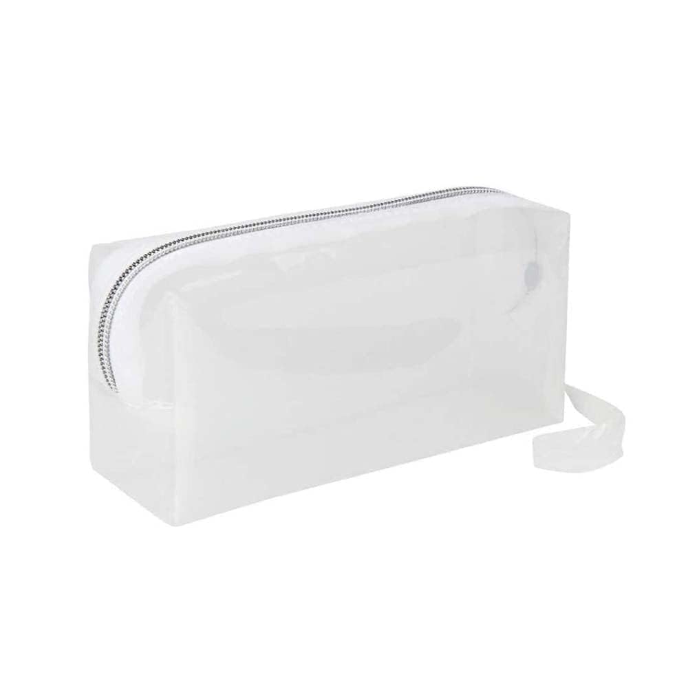 Anupam Astuccio trasparente con cerniera, astuccio trasparente per scuola, collage, ufficio, carino beauty case per ragazze, borsa multiuso per cancelleria (1 pezzo)