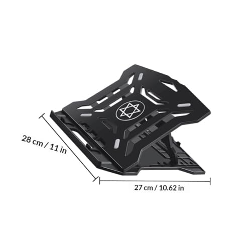Soporte plegable ajustable para laptop Veemoon negro miniatura 2