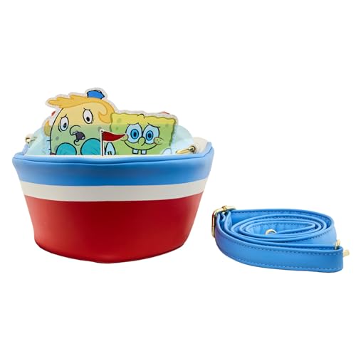 Loungefly Nickelodeon: Spongebob SquarePants 25th Anniversary - Spongebob and Mrs. Puff in Boatmobile Crossbody Purse, Amazon Exclusive2