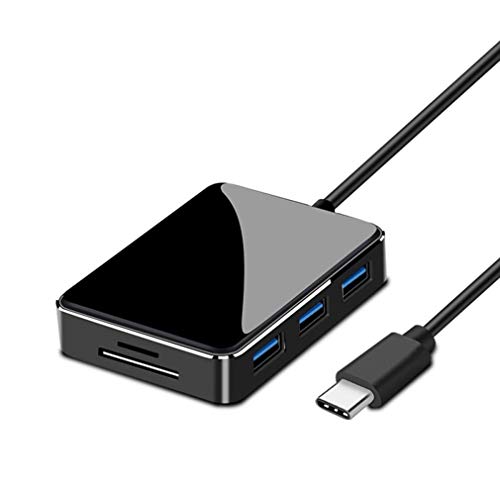 USB-C HDMI/VGA/USB 3.0 Hub Adapter, GOXMGO 7 in 1 USB-C-Naben-Adapter mit 3 USB 3.0-Anschluss, SD-TF-Kartenleser