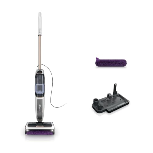 Shark Steam Pickup 3-in-1 Steam Mop for Hard Floors Cleans & Separates Wet & Dry Dirt 420ml Capacity Includes Extra Brush Roll Storage Station & Holder White SD200ME 5-Year Warranty