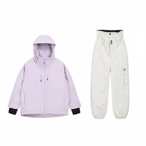 Tenue de ski femme violette et blanche en taille M pour les sports d'hiver