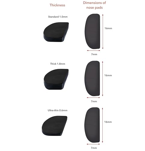 Setex Gecko Grip 1mm Anti Slip Eyeglass Nose Pads, (5 Black Pair) USA Made, 2500 Innovative Microstructured Fibers per Nose Pad, 1mm x 7mm x 16mm by Setex - Image 5