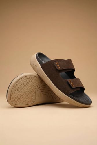Image of Big Fox Alphabounce- 15 Men's Orthopedic Comfort Slides | Dual Strap Cushioned Sandals | Lightweight Daily Wear