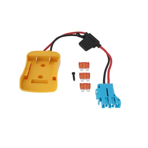 OTOTEC 1pc 20V Power Wheel Adapte with Fuse Connector Compatible with Dewalt 18V/20V Lithium-Ion Battery Series BCB182 BCB183 BCB200 for RC Toys