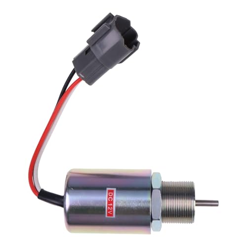 DUDSN Kraftstoffabsperrmagnet SA-3725-12 kompatibel mit Mitsubishi L2E L3E S3L S4L Motor S4L2-61SD S4L2-61SDH S3L2-61SD S3L2-61SDH Volvo EC15B EC25B EC13B EC35 EC30 EC15B EC20 EC20B EC25 EC45