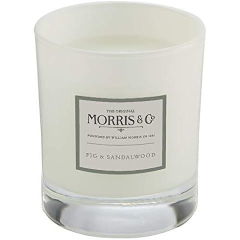 Morris & Co. Beauty Fig & Sandalwood Scented Candle in Fabric Drum, Purple, 180 g Cover