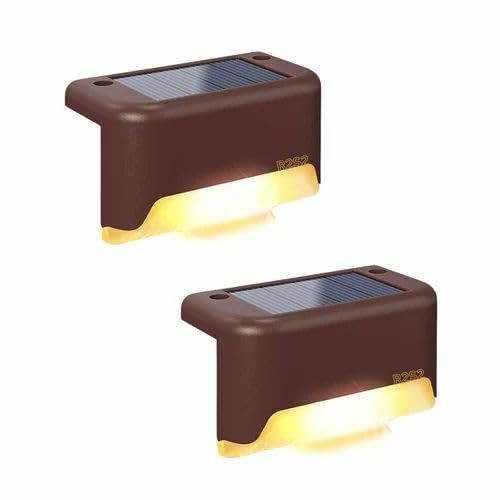 Plastic Solarcharge Deck Lights for Outdoors (Pack of 4), Solar Step Lights Waterproof Led Solar Fence Lamp for Patio, Stairs, Garden, Pathway, Backyard & Balcony Decorations