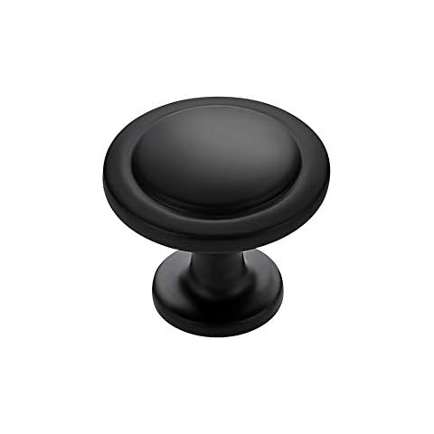 Ravinte 30 Pack 1-1/4 inch Kitchen Cabinet Knobs Drawer Dresser Knobs Matte Black Zinc, Drawer Pulls Door Handles Knobs Cover