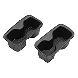 LUCKEASY Lot de 2 supports de gobelets latraux de deuxime range pour Hyundai Santa Fe 6/7 Seat 2024 2025 - Accessoires intrieurs en TPE noir