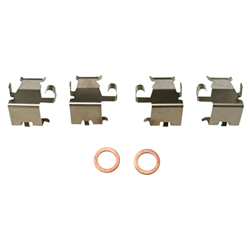 Image of TRQ Rear Left and Right Brake Caliper Set 2 Piece Caliper Brackets Hardware for 2011-2019 Chevrolet Silverado 2500 HD 2011-2019 Silverado 3500 HD with Single Rear Wheels SRW 2016 Suburban 3500 HD