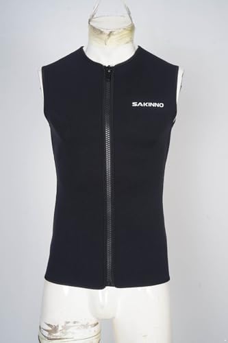 Chaqueta Chaleco de Hombre 3mm Neopreno para Buceo y Deportes Acuáticos Sin Mangas con Cierre miniatura 2