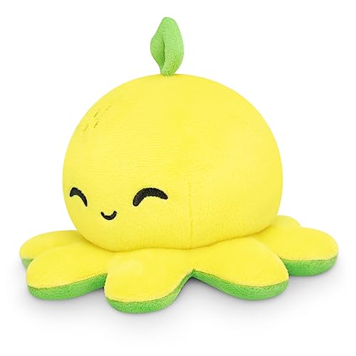 Image of TeeTurtle - The Original Reversible Octopus Plushie - Lemon + Lime - Cute Sensory Fidget Stuffed Animals That Show Your Mood