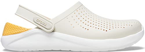 Crocs Literide Tamanco, Masculino, Bege (Stucco/Orange Sorbet), 40