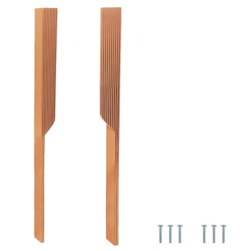 Image of VOLO Cabinet Handle - Multi-Use Pull Handle for Wardrobes, Drawers, Sliding Closets, and Doors in Kitchen, Office, Bedroom (SAC-59) (1 Pair Left & Right) (Rose Gold, 600MM (24 Inch))
