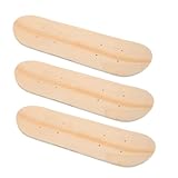 Toddmomy 3 Stück Teiliges Blanko Skateboard Deck aus Holz Doppelte Tail Glatte Oberfläche DIY Bemalbares Skateboard für Kunst Handwerk und Dekoration