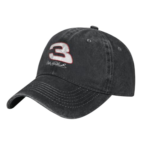 Dale Earnhardt Sr 3 Baseball Cap Adjustable Unconstructed Washed Dad Hat for Men Women Black