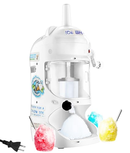 電動かき氷機 スノーアイスマシン 100V~110V 50/60Hz 250W 約1.5kg/min モーター回転スピード1420r/min 雪花氷対応 ふわふわかき氷機 ブロックアイススライサー 氷の粗さ調節 業務用 [並行輸入品]